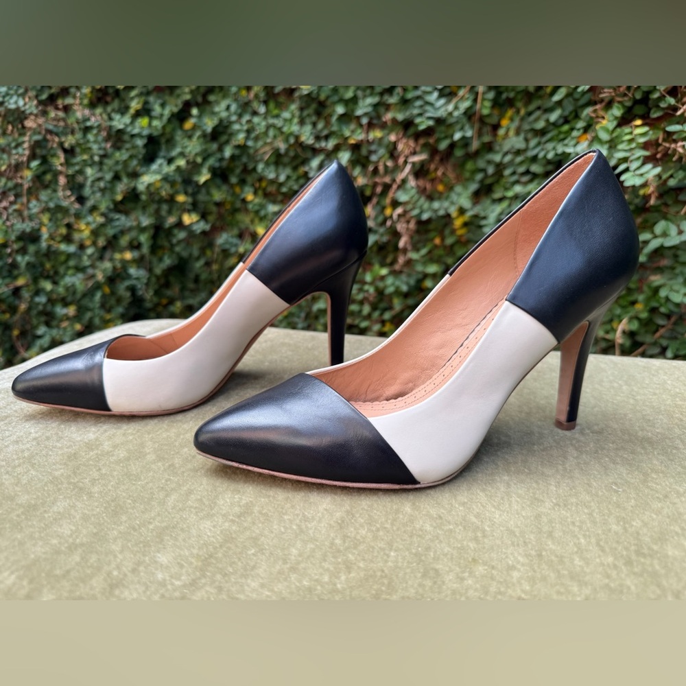 Brooks Brothers Elegant Black and Cream Women's Heels